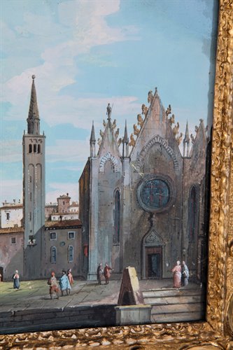 Paire de vues vénitiennes , fin du XVIIe siècle